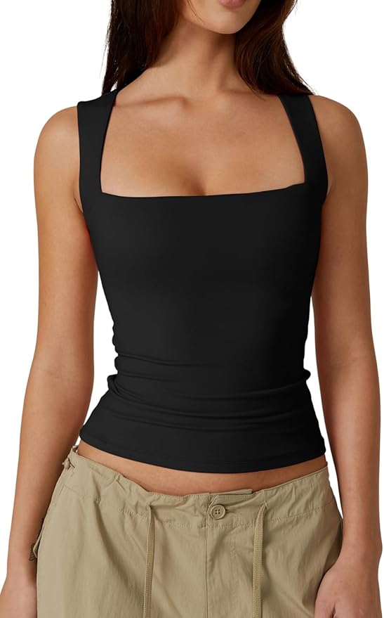 Sleek Square Neck Tank Top