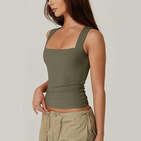 Sleek Square Neck Tank Top