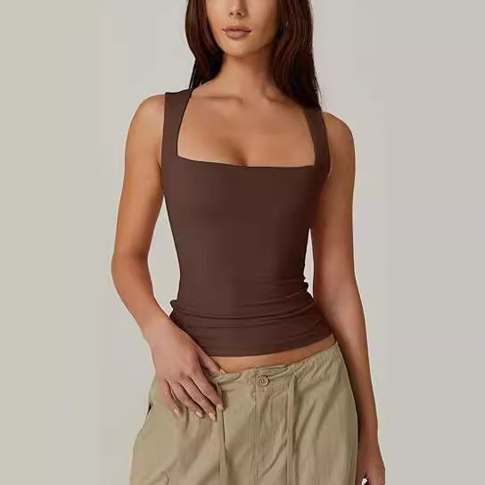Sleek Square Neck Tank Top