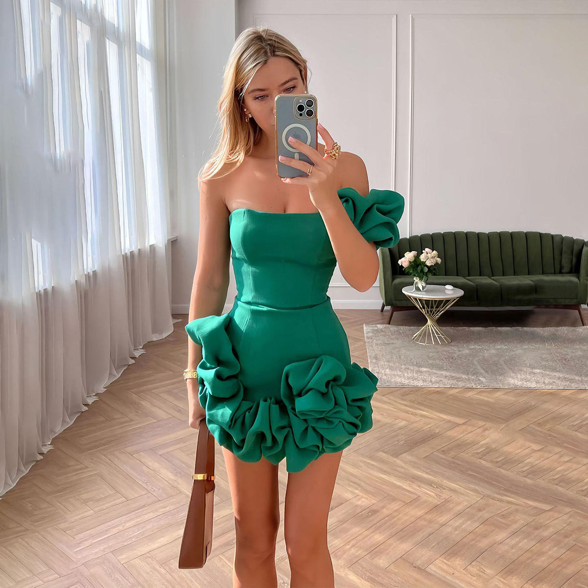 One-Shoulder Ruffle