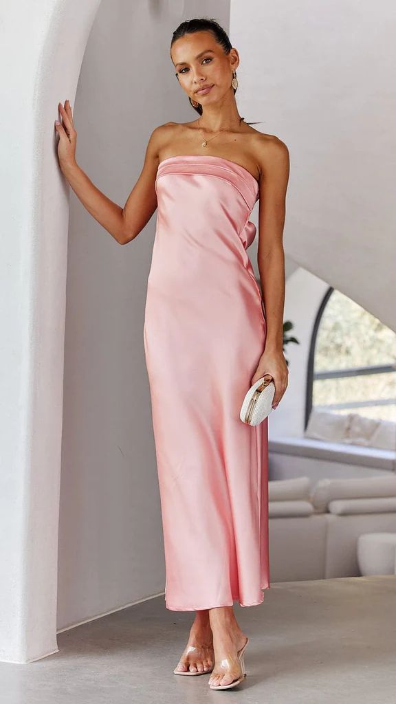 Satin Backless Maxi Dress
